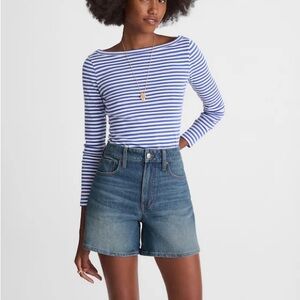 Madewell The Perfect Vintage Mid-Length Jean Short in Light Wash